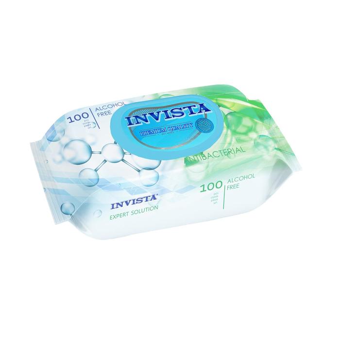 Влажные салфетки INVISTA Lux антибактериальная, с клапаном, 100 шт. 
Влажные салфетки INVISTA Lux антибактериальная, с клапаном, 100 шт.