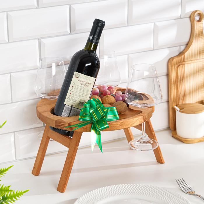 Винный столик деревянный "Joy" сандал 29х29х17 см
Винный столик деревянный "Joy" сандал 29х29х17 см