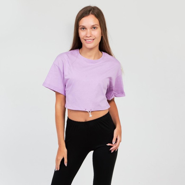 Футболка женская, цвет сиреневый, размер 42
Футболка женская, цвет сиреневый, размер 42