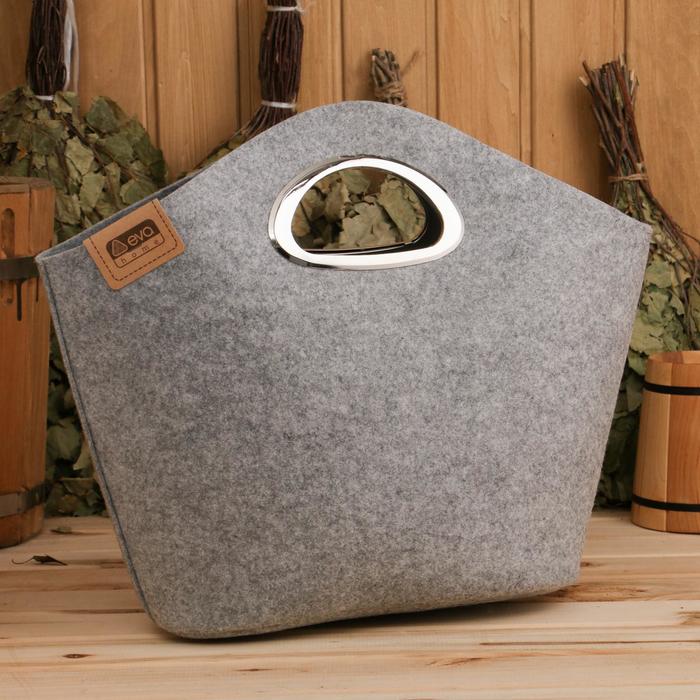 фото Органайзер для бани светло-серый, 31х13х37см, 13л