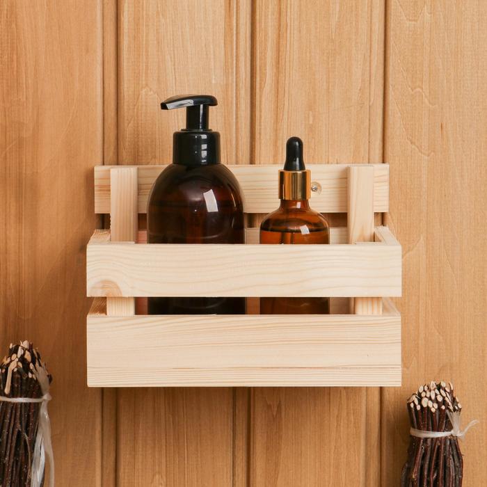 Полка деревянная подвесная, 19х11х12см
Полка деревянная подвесная, 19х11х12см