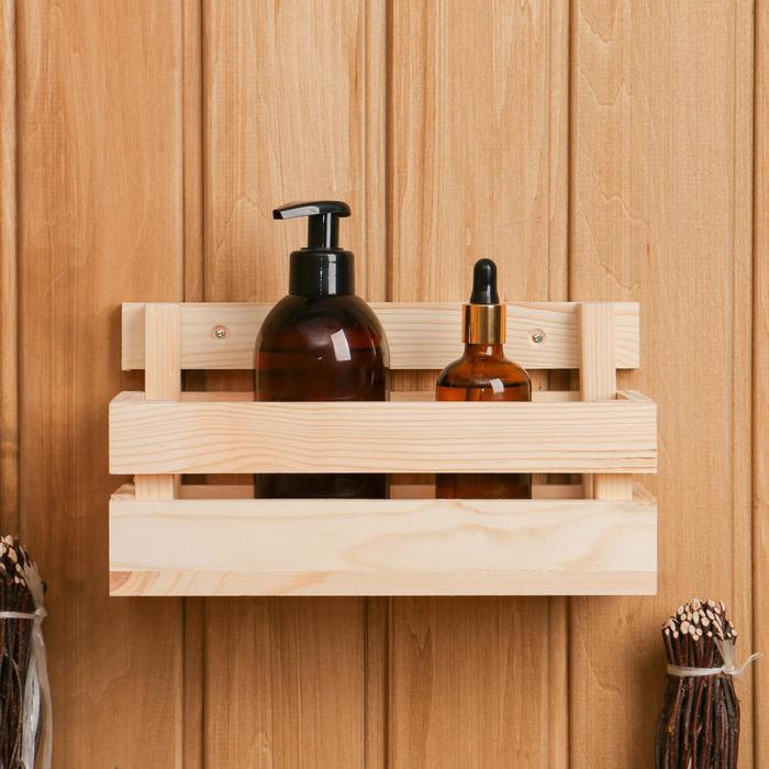 Полка деревянная подвесная, 24х11х12см
Полка деревянная подвесная, 24х11х12см