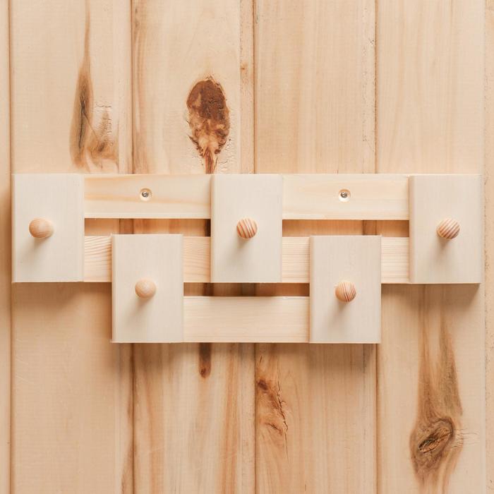 Вешалка деревенная пятирожковая трёхреячная "Шахматы", 32х6х12см
Вешалка деревенная пятирожковая трёхреячная "Шахматы", 32х6х12см