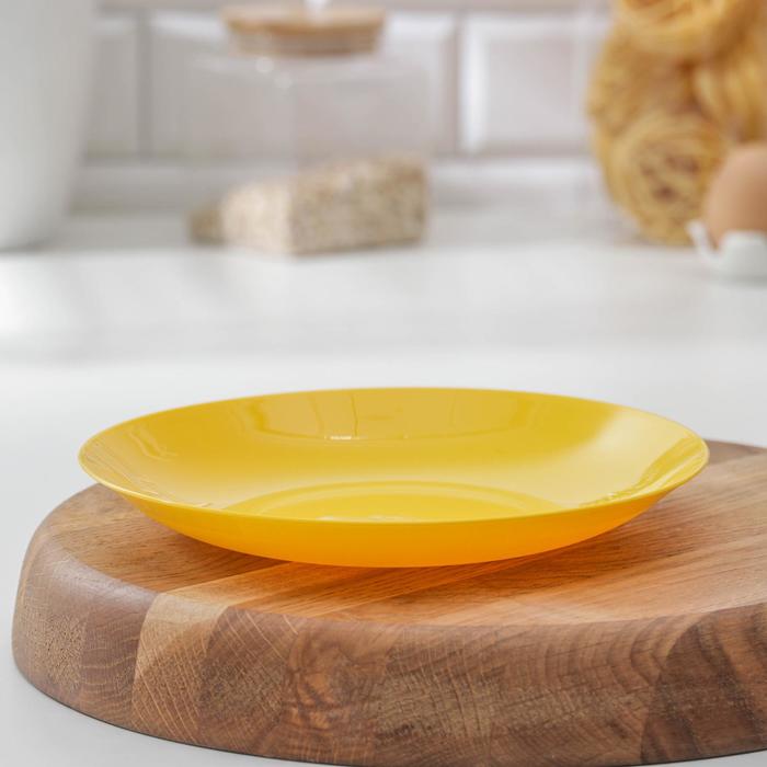 Тарелка круглая GRILL MENU, d=19 см, цвет жёлтый 
Тарелка круглая GRILL MENU, d=19 см, цвет жёлтый