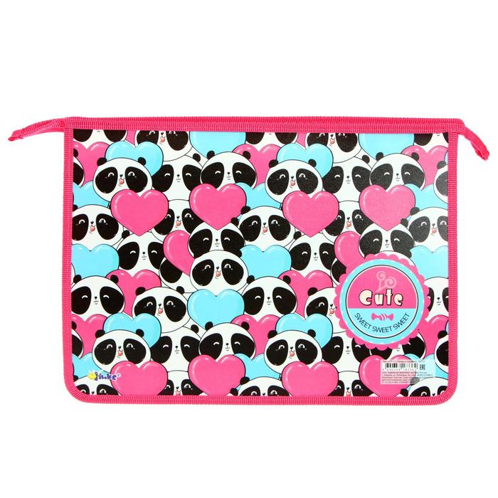 Папка для труда А4, молния сверху, пластиковая, «Оникс», ПТ-Р13, «Панды и сердечки»
Папка для труда А4, молния сверху, пластиковая, «Оникс», ПТ-Р13, «Панды и сердечки»