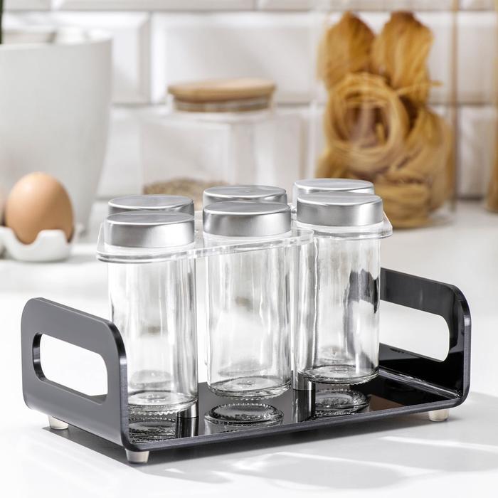 Набор для специй на подставке «Профи», 21×11,5×12,5 см, 6 шт
Набор для специй на подставке «Профи», 21×11,5×12,5 см, 6 шт