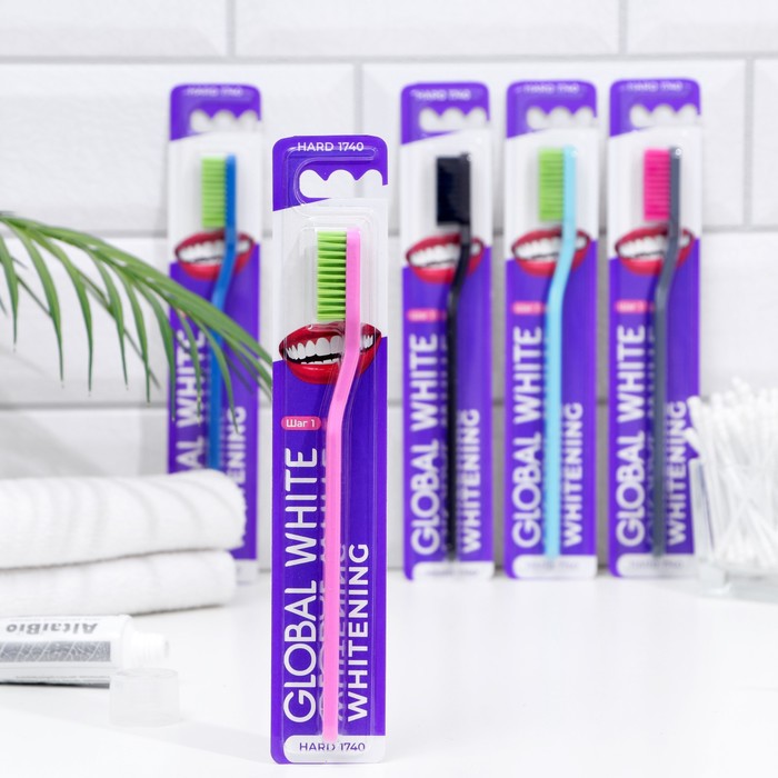 Зубная щётка Global White, жесткая
Зубная щётка Global White, жесткая