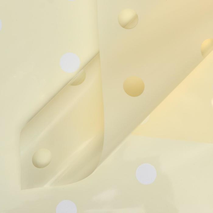 Пленка глянцевая "Прозрачный горох", жёлтый, 0,6 х 0,6 м
Пленка глянцевая "Прозрачный горох", жёлтый, 0,6 х 0,6 м