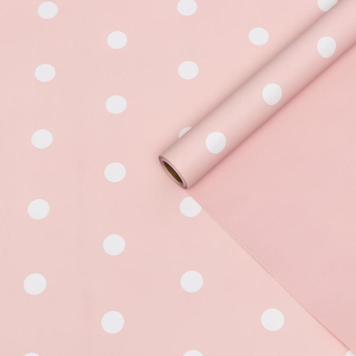 Пленка матовая, двусторонняя, "Большой горох", белый на персиковом, 0,59 х 10 м
Пленка матовая, двусторонняя, "Большой горох", белый на персиковом, 0,59 х 10 м