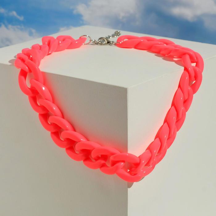 Колье "Цепь" диагональ, цвет неоново-розовый, 45см
Колье "Цепь" диагональ, цвет неоново-розовый, 45см