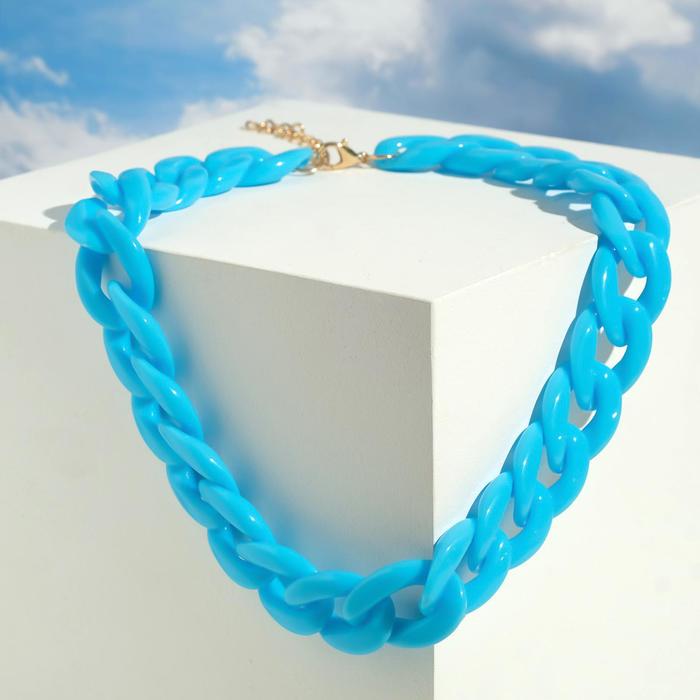 Колье "Цепь" диагональ, цвет голубой, 45см
Колье "Цепь" диагональ, цвет голубой, 45см