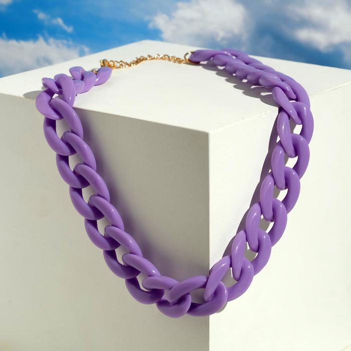 Колье "Цепь" диагональ, цвет сиреневый, 45см
Колье "Цепь" диагональ, цвет сиреневый, 45см