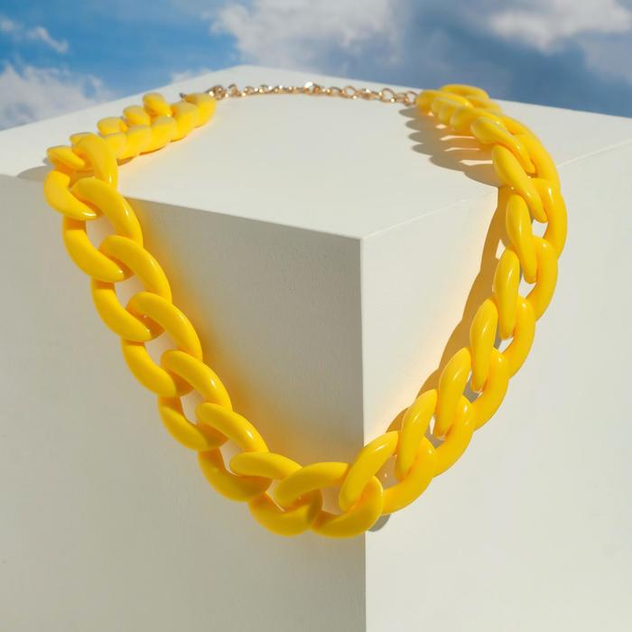 Колье "Цепь" диагональ, цвет жёлтый, 45см
Колье "Цепь" диагональ, цвет жёлтый, 45см