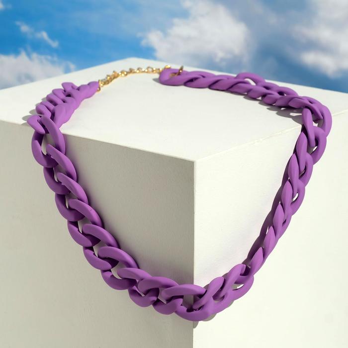 Колье "Цепь" частота, цвет сиреневый, 45см 
Колье "Цепь" частота, цвет сиреневый, 45см