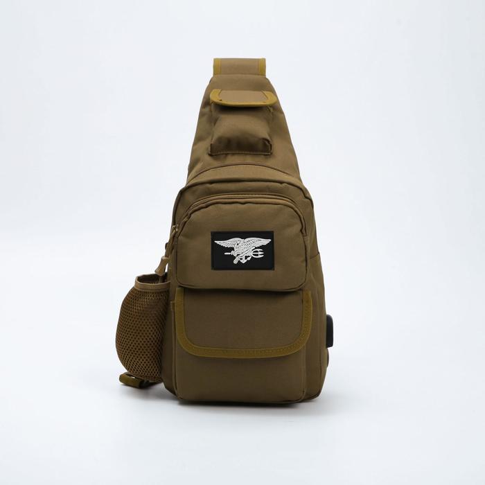 Сумка-слинг, отдел на молнии, 5 наружных карманов, с USB, цвет хаки
Сумка-слинг, отдел на молнии, 5 наружных карманов, с USB, цвет хаки