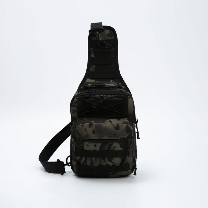 Сумка-слинг, отдел на молнии, 3 наружных кармана, цвет чёрный/камуфляж
Сумка-слинг, отдел на молнии, 3 наружных кармана, цвет чёрный/камуфляж