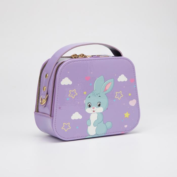 Сумка детская, отдел на молниях, регулируемый ремень, цвет сиреневый 
Сумка детская, отдел на молниях, регулируемый ремень, цвет сиреневый