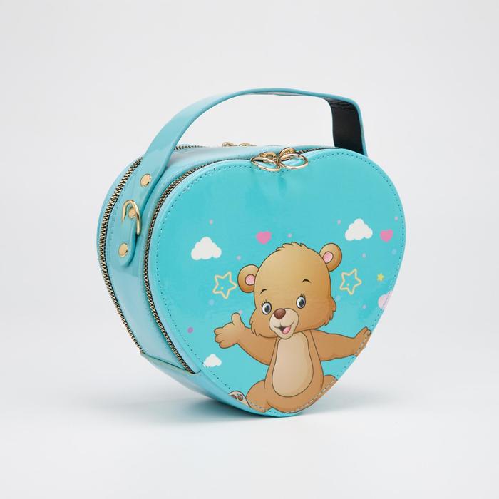 Сумка детская на молниях, регулируемый ремень, цвет голубой 
Сумка детская на молниях, регулируемый ремень, цвет голубой