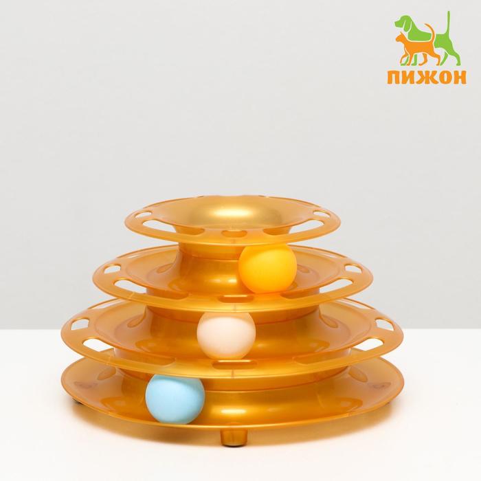 Игровой комплекс "Пижон" для кошек с 3 шарами "Пирамида",15x24x13,2 см, золотой перламутр
Игровой комплекс "Пижон" для кошек с 3 шарами "Пирамида",15x24x13,2 см, золотой перламутр