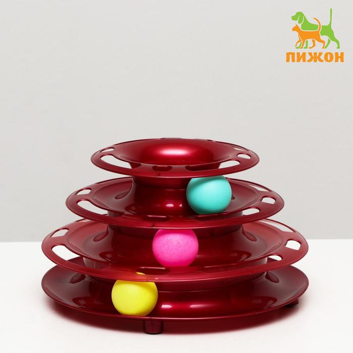 Игровой комплекс "Пижон" для кошек с 3 шариками "Пирамида",15x24x13,2 см, бордовый перламутр
Игровой комплекс "Пижон" для кошек с 3 шариками "Пирамида",15x24x13,2 см, бордовый перламутр