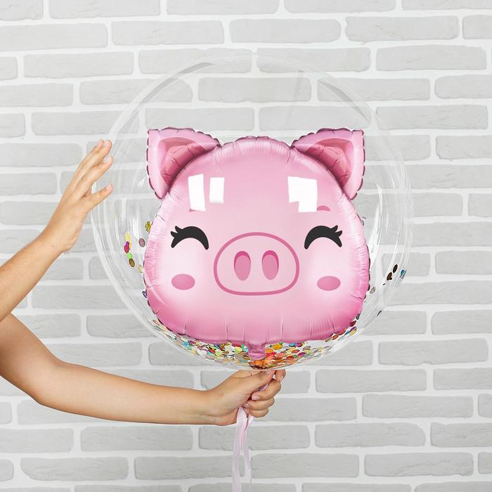 Шар полимерный «Шар в шаре. Свинка» + конфетти
Шар полимерный «Шар в шаре. Свинка» + конфетти