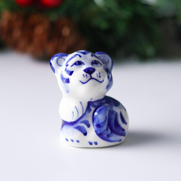 Сувенир "Тигр Сид", гжель 
Сувенир "Тигр Сид", гжель