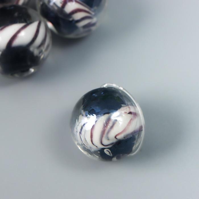 Набор бусин ручной работы "Мурано" 6 шт, 35 гр, чёрный 
Набор бусин ручной работы "Мурано" 6 шт, 35 гр, чёрный