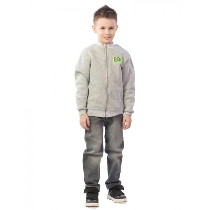 фото Бомбер детский, рост 98 см, цвет серый-меланж klery