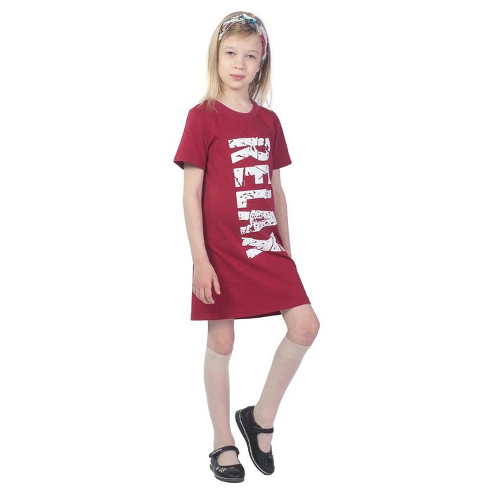 фото Платье детское, рост 122 см, цвет бордовый klery