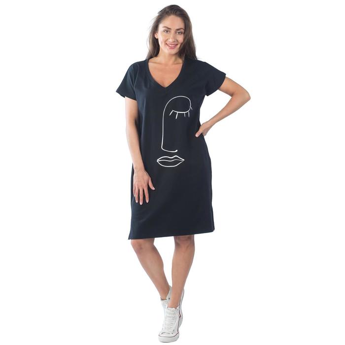 фото Платье женское, размер 50, цвет чёрный klery