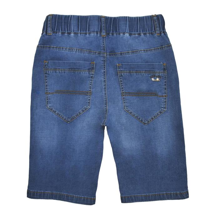 фото Бриджи джинсовые для мальчиков, рост 146 см, цвет синий yuke jeans