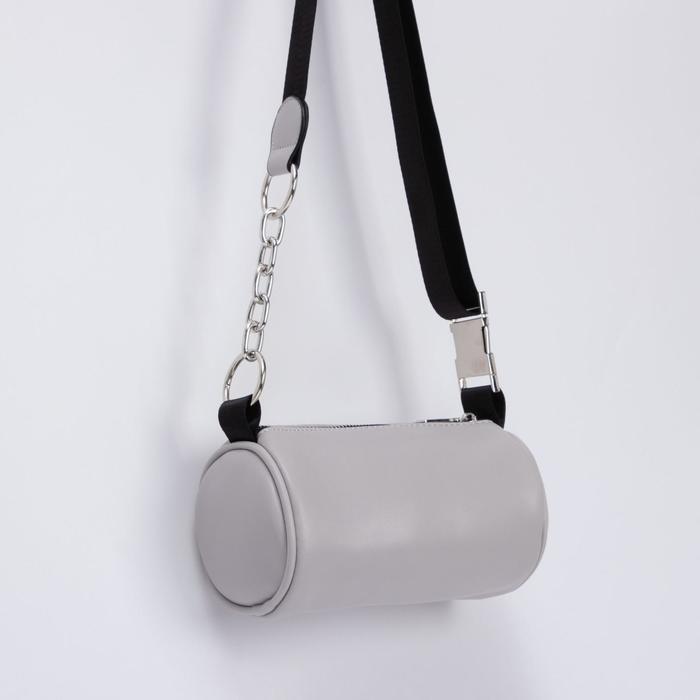 Сумка-багет, отдел на молнии, длинный ремень, цвет серый
Сумка-багет, отдел на молнии, длинный ремень, цвет серый
