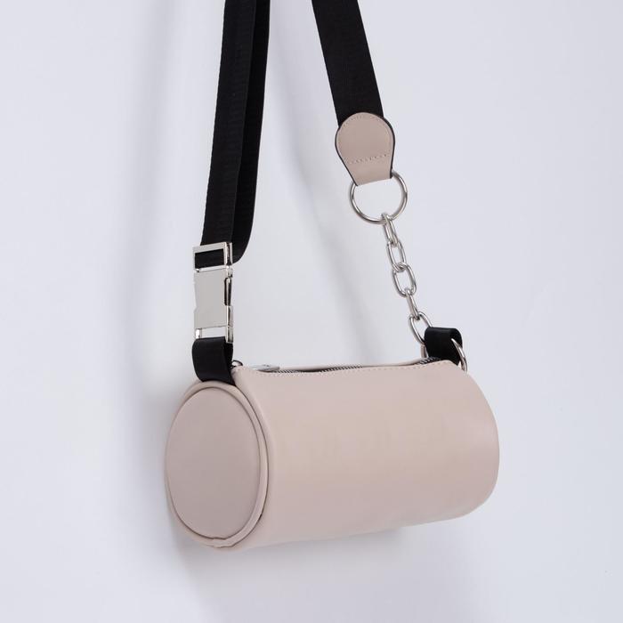 Сумка-багет, отдел на молнии, длинный ремень, цвет бежевый
Сумка-багет, отдел на молнии, длинный ремень, цвет бежевый