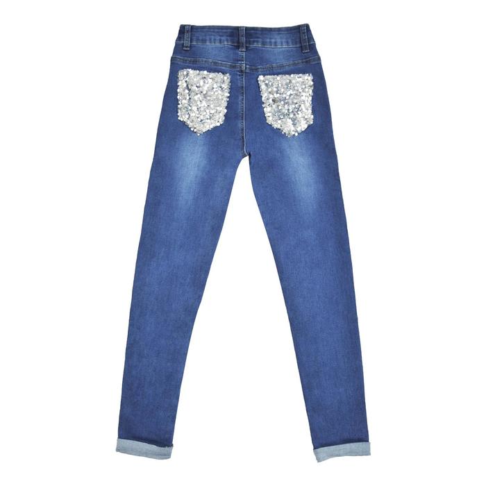 фото Джинсы для девочек, рост 140 см yuke jeans