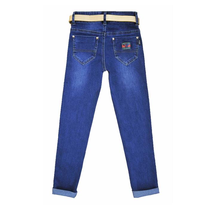 фото Джинсы для девочек, рост 164 см, цвет синий yuke jeans