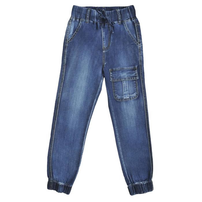 фото Джинсы для мальчиков, рост 128 см, цвет синий yuke jeans