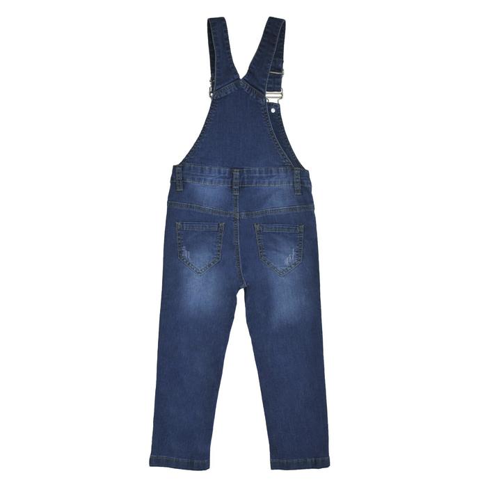 фото Полукомбинезон джинсовый для девочек, рост 98 см yuke jeans