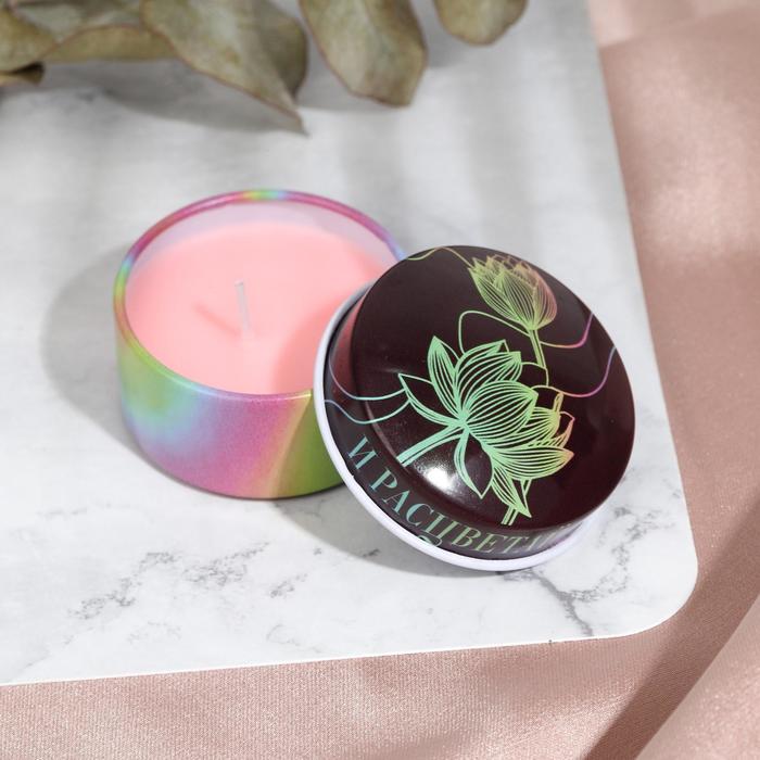 Свеча в железной банке «Люби и расцветай», 2,5 х 5 см, лаванда
Свеча в железной банке «Люби и расцветай», 2,5 х 5 см, лаванда