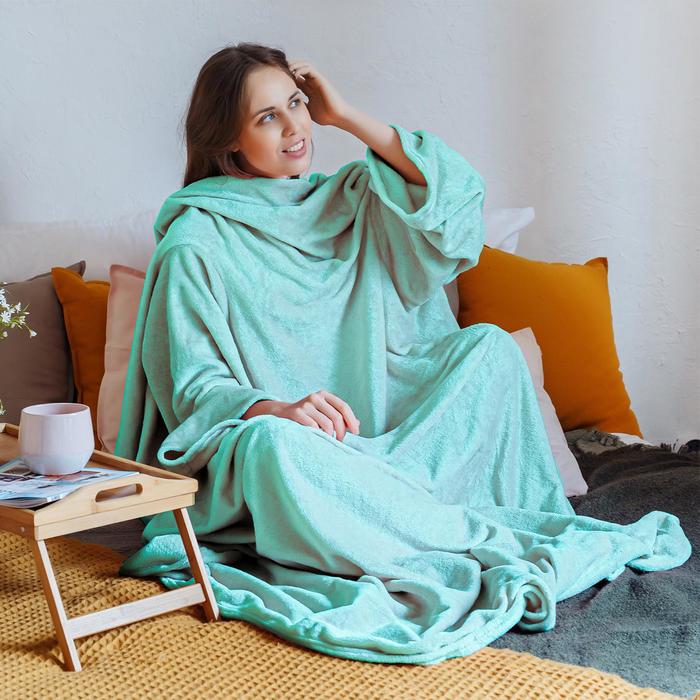 Плед с рукавами мята 150х200 см, 27х52 см, аэрософт 190 гр/м
Плед с рукавами мята 150х200 см, 27х52 см, аэрософт 190 гр/м