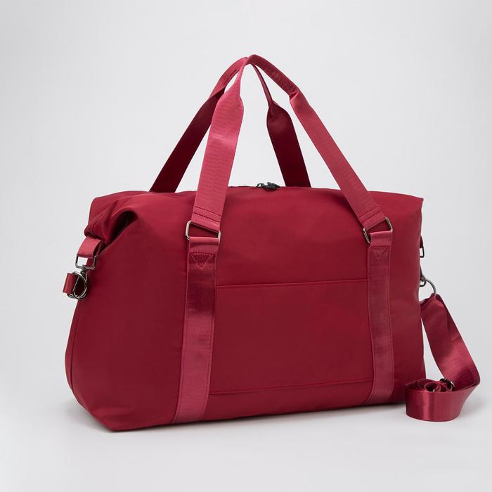 Сумка дорожная, отдел на молнии, крепление для чемодана, длинный ремень, цвет красный
Сумка дорожная, отдел на молнии, крепление для чемодана, длинный ремень, цвет красный