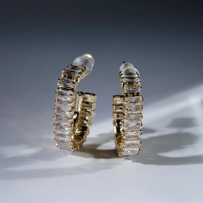 Серьги со стразами "Максимум" подкова, цвет белый в золоте
Серьги со стразами "Максимум" подкова, цвет белый в золоте