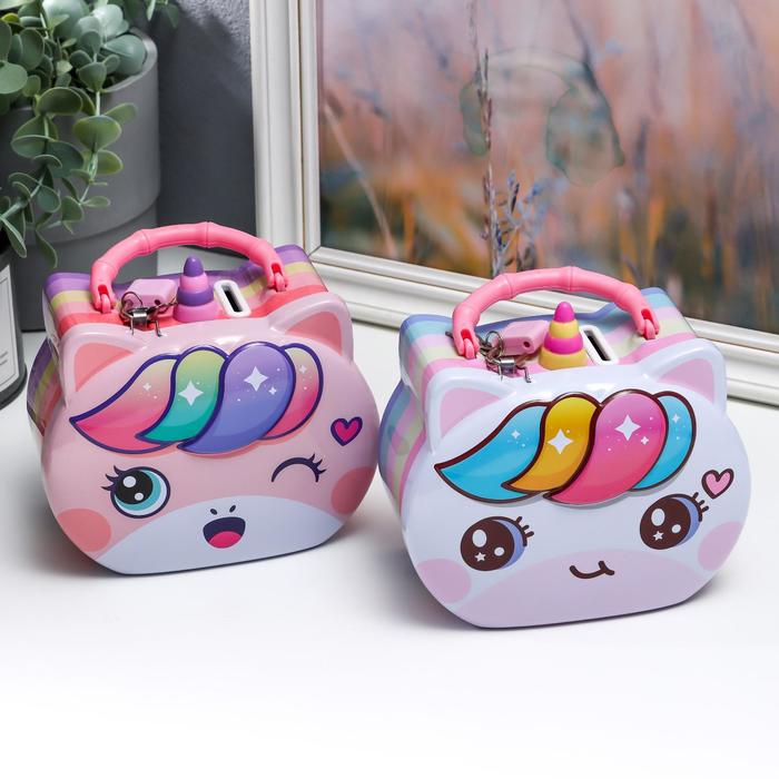 Копилка металл с замочком "Единорожка" МИКС 13х8,5х14,3 см
Копилка металл с замочком "Единорожка" МИКС 13х8,5х14,3 см