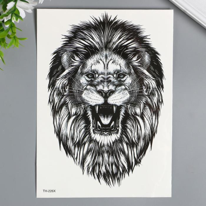 Татуировка на тело чёрная "Львиный рык" 21х15 см
Татуировка на тело чёрная "Львиный рык" 21х15 см