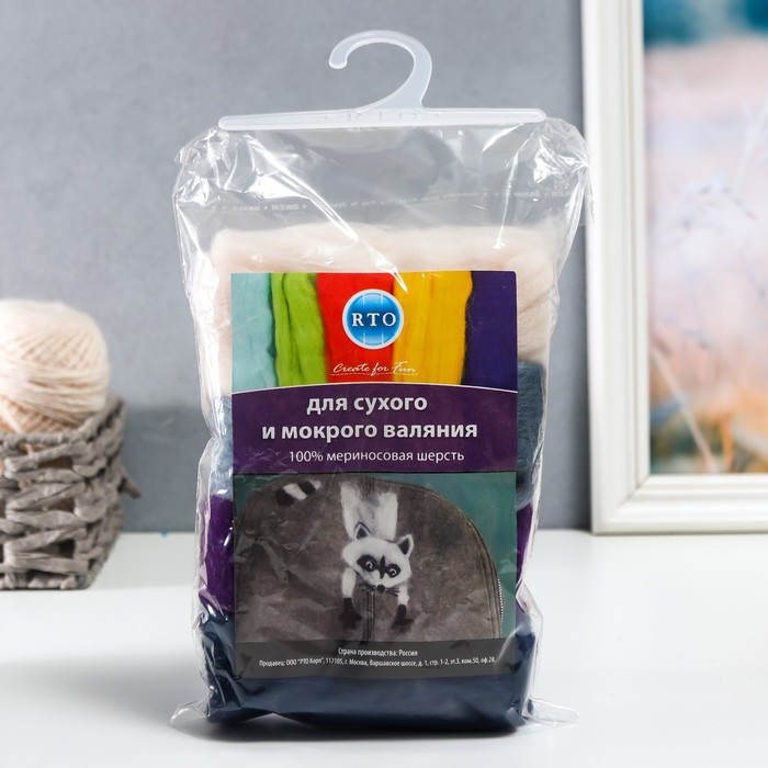 Набор шерсти для валяния РТО "Гортензия" 100% меринос.шерсть 4х15 гр
Набор шерсти для валяния РТО "Гортензия" 100% меринос.шерсть 4х15 гр
