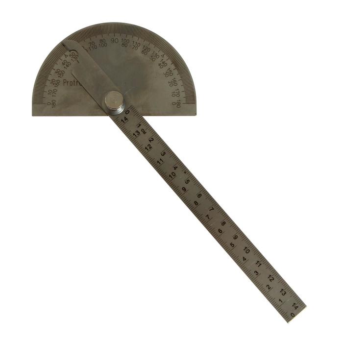 Линейка - транспортир 14 см, нержавеющая сталь
Линейка - транспортир 14 см, нержавеющая сталь