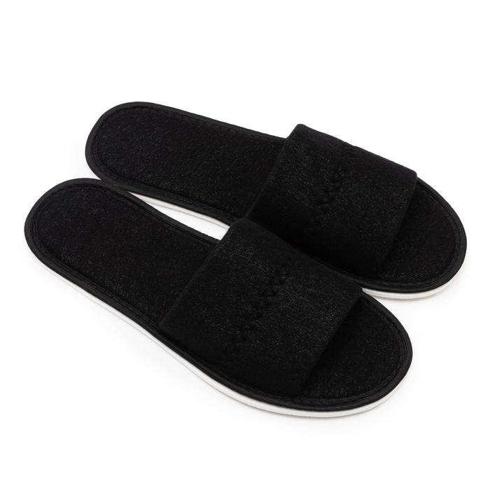 Тапочки мужские, цвет чёрный, размер 42-45
Тапочки мужские, цвет чёрный, размер 42-45