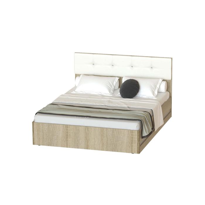 Кровать двуспальная Белладжио 1600х2000 сонома/белый/кожа белая
Кровать двуспальная Белладжио 1600х2000 сонома/белый/кожа белая