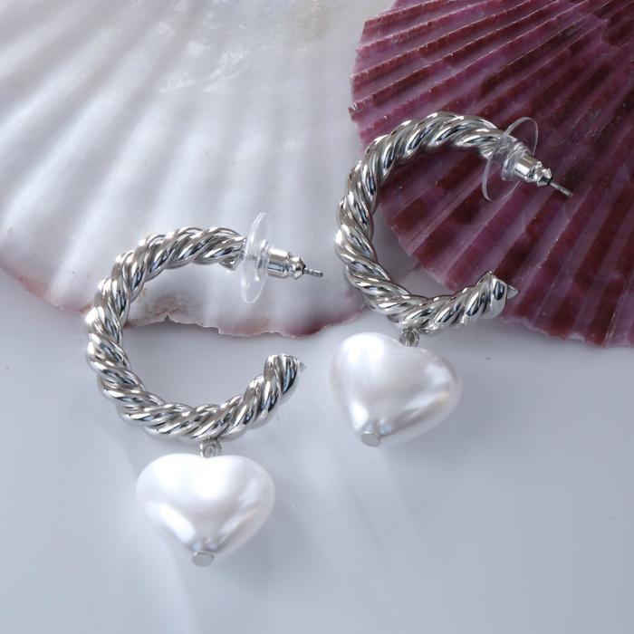 Серьги с жемчугом "Богиня" сердце, цвет белый в серебре
Серьги с жемчугом "Богиня" сердце, цвет белый в серебре