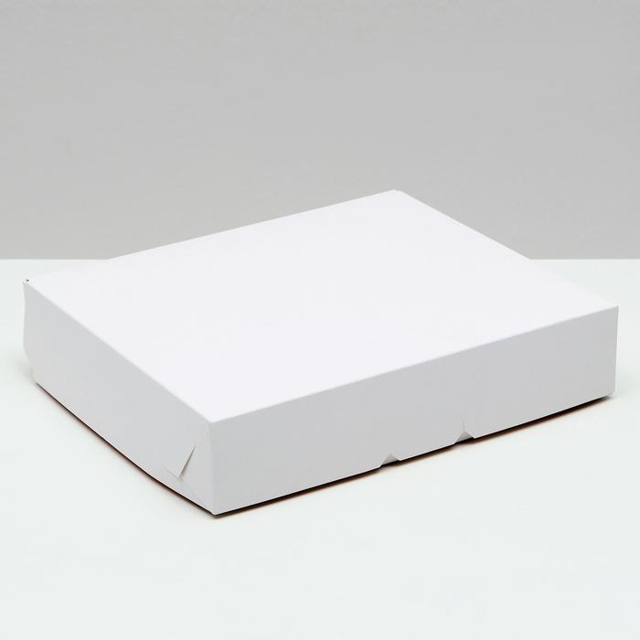 Кондитерская упаковка без окна, белая, 24 х 21 х 5 см
Кондитерская упаковка без окна, белая, 24 х 21 х 5 см