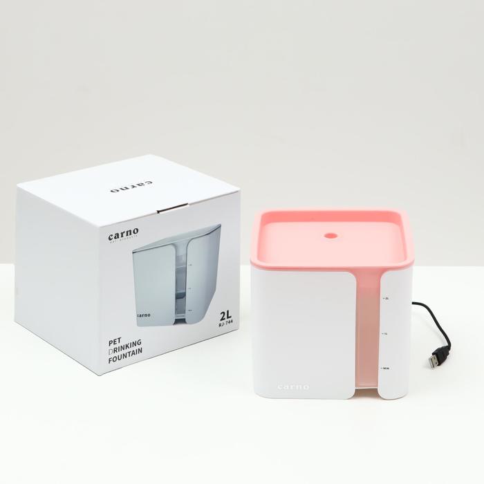 Фонтанчик для животных Carno, 2 л, от USB, бело-красный
Фонтанчик для животных Carno, 2 л, от USB, бело-красный